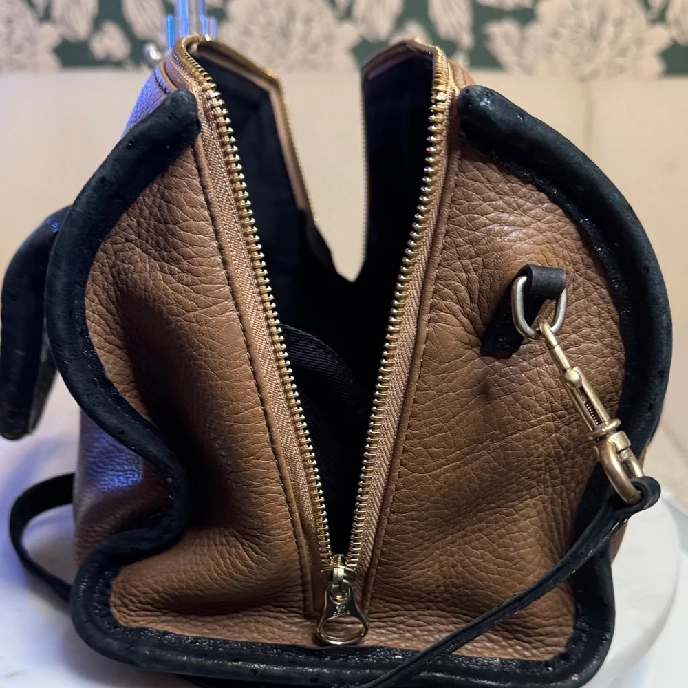 See By Chloe Brown and Black Leather 2 Way Bag - Picture 10 of 10